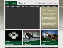 Tablet Screenshot of greenstedchurch.org.uk